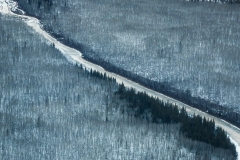 A river cutting through the forest, Wood Buffalo National Park, Alberta, Canada